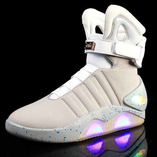 IGxx 1989 Light Up Sneakers LED Mag Shoes for Men Air Shoes USB Recharging Air Shoes Back To The Future Boots Street Sneaker